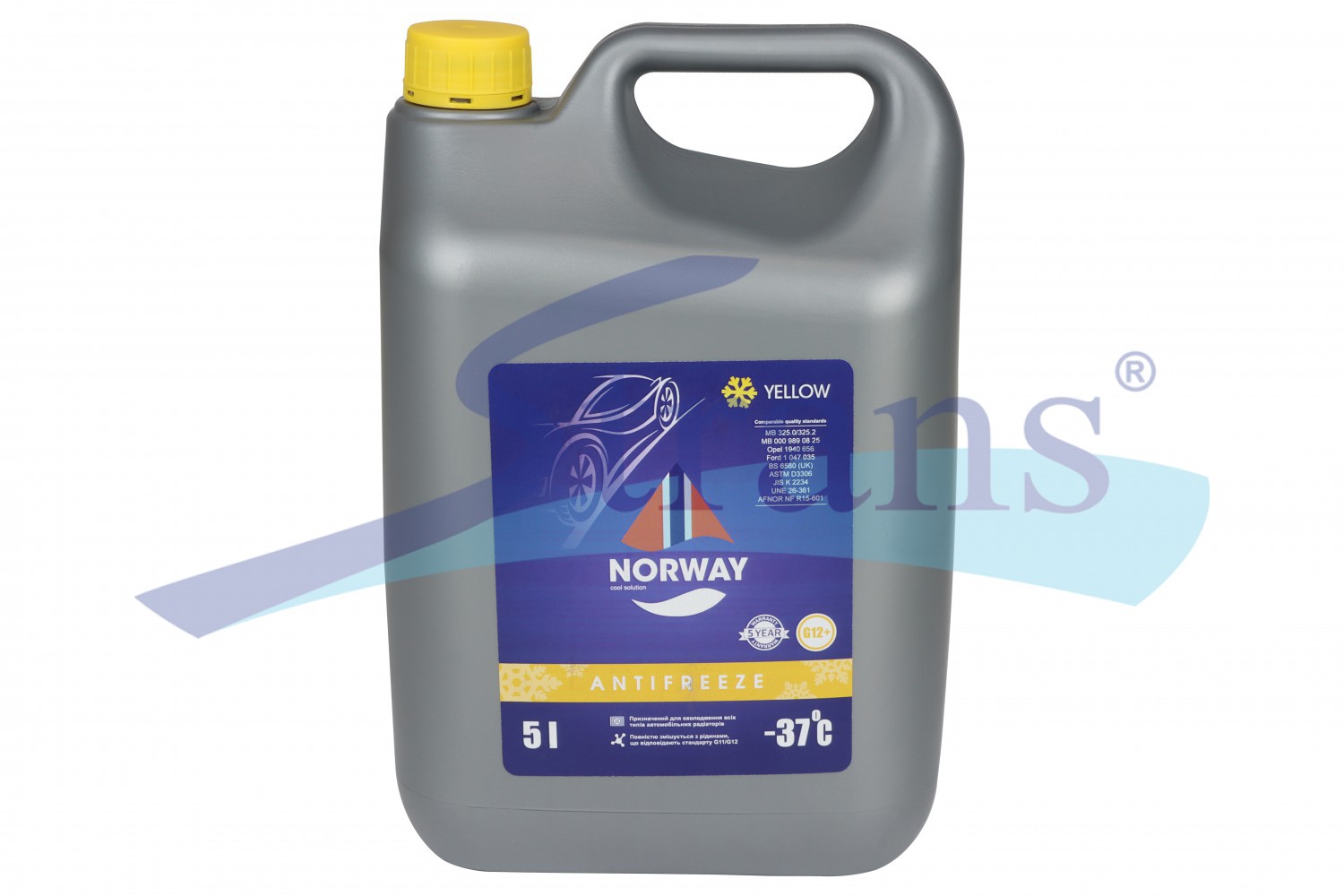 Антифриз Norway G13 -37°C 5Л. (Жовтий) Norwayg13Yellow5L купити в